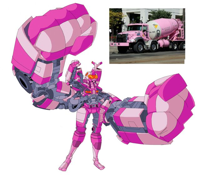 5位变形金刚角色抽象设计阿尔茜变搅拌车震荡波变坦克(图1)