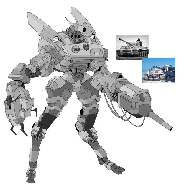 5位变形金刚角色抽象设计阿尔茜变搅拌车震荡波变坦克(图6)